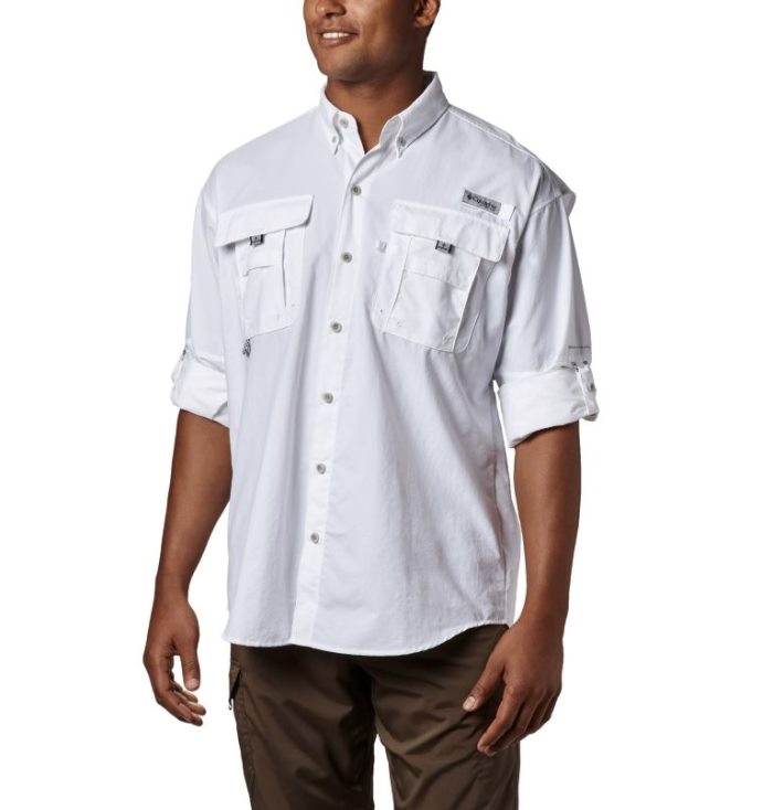 Camisas Columbia PFG Bahama™ II Long Sleeve Shirt Masculino Branco Portugal | 153883-4KPJ