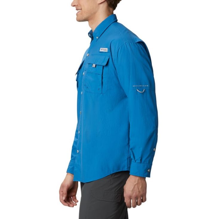 Camisas Columbia PFG Bahama™ II Long Sleeve Shirt Masculino Azuis Escuro Portugal | 158983-7FAB