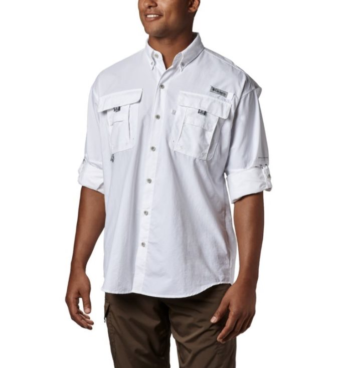 Camisas Columbia PFG Bahama™ II Long Sleeve Shirt Masculino Branco Portugal | 175270-H8L5