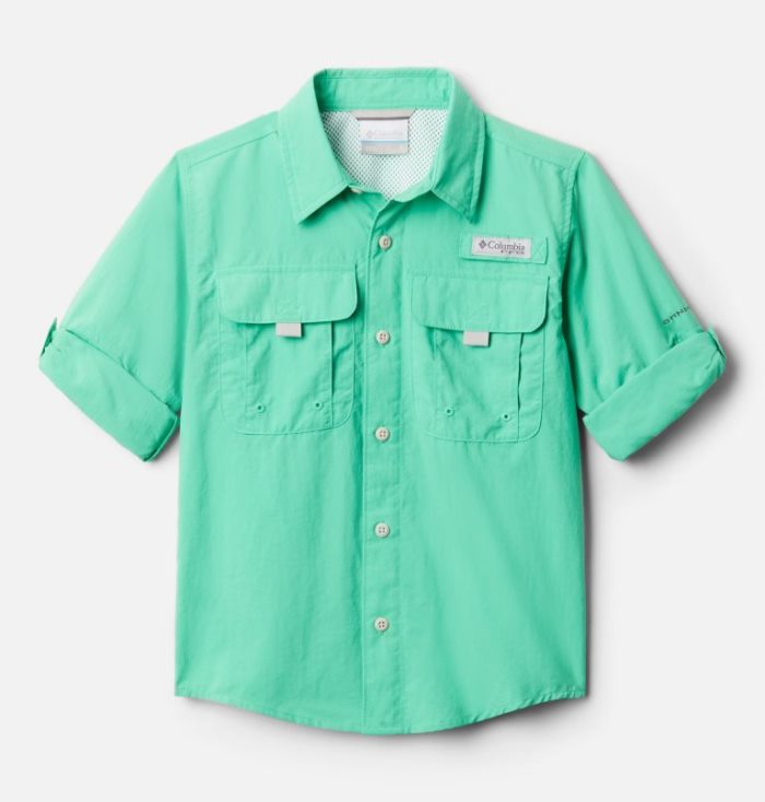 Camisas Columbia PFG Bahama™ Long Sleeve Shirt Criança Verdes Portugal | 127554-0N07