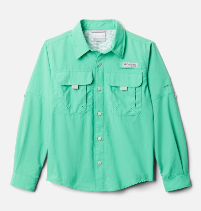 Camisas Columbia PFG Bahama™ Long Sleeve Shirt Criança Verdes Portugal | 127554-0N07