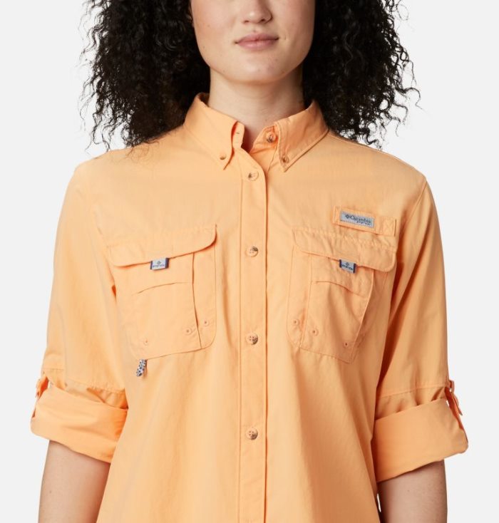 Camisas Columbia PFG Bahama™ Long Sleeve Shirt Feminino Luz Laranja Portugal | 134835-9XEF