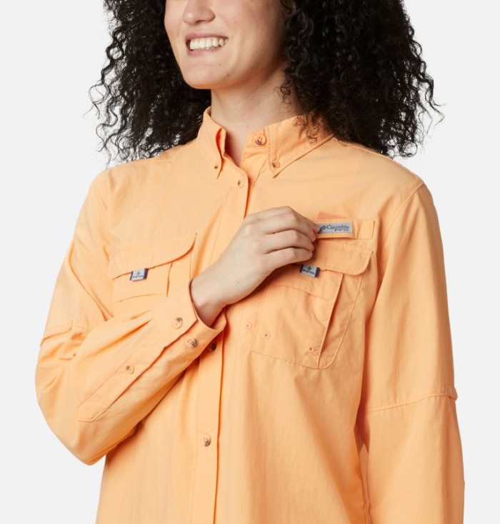 Camisas Columbia PFG Bahama™ Long Sleeve Shirt Feminino Luz Laranja Portugal | 134835-9XEF