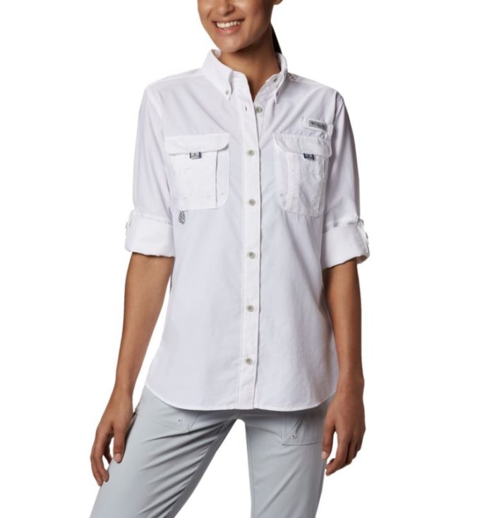 Camisas Columbia PFG Bahama™ Long Sleeve Shirt Feminino Branco Portugal | 146692-LCZU