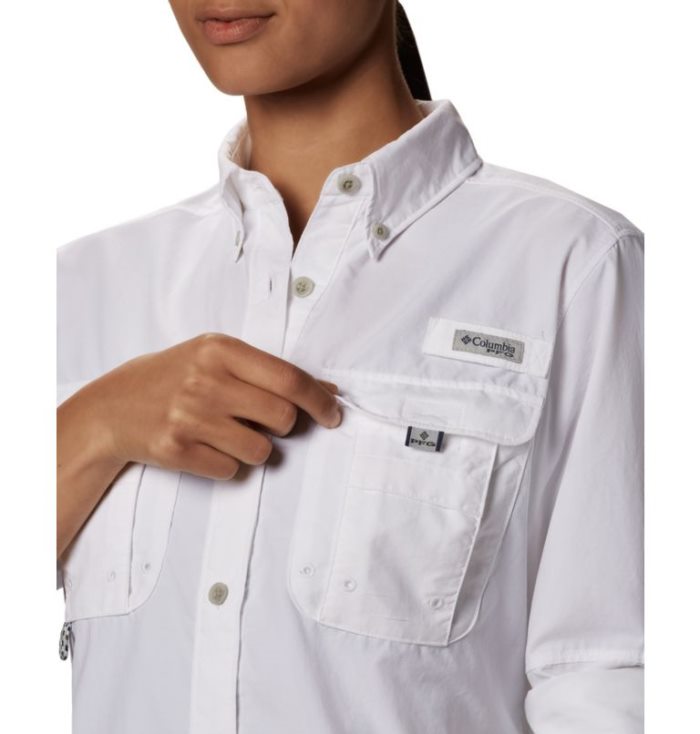 Camisas Columbia PFG Bahama™ Long Sleeve Shirt Feminino Branco Portugal | 146692-LCZU