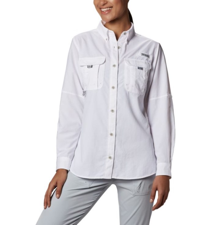 Camisas Columbia PFG Bahama™ Long Sleeve Shirt Feminino Branco Portugal | 146692-LCZU