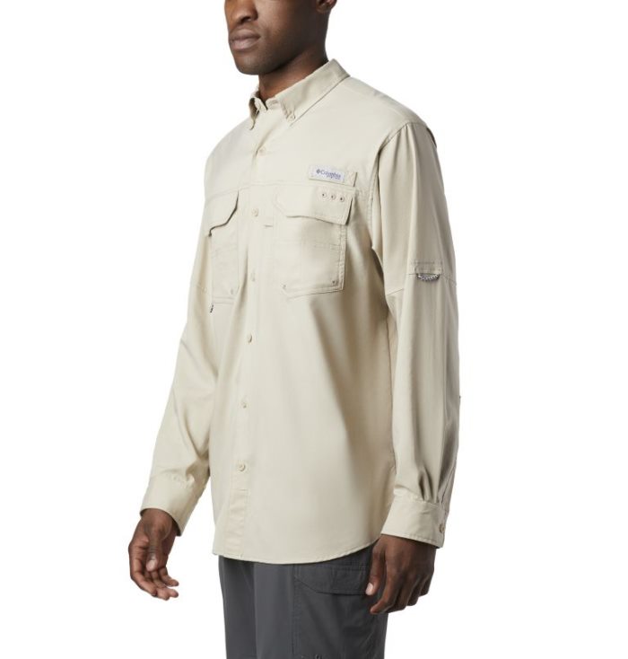 Camisas Columbia PFG Blood and Guts™ III Long Sleeve Woven Shirt Masculino Bege Portugal | 131056-W2R5