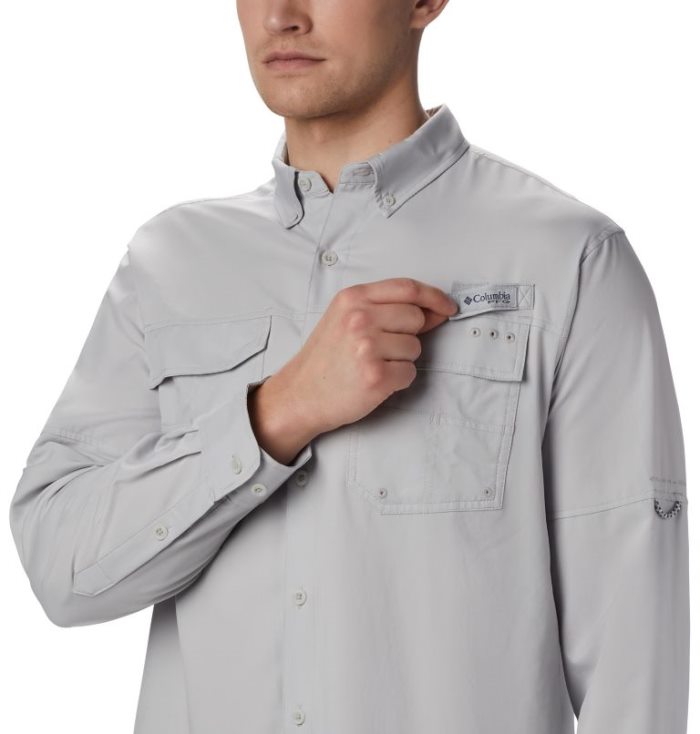 Camisas Columbia PFG Blood and Guts™ III Long Sleeve Woven Shirt Masculino Cinzentas Portugal | 141188-J5ZM