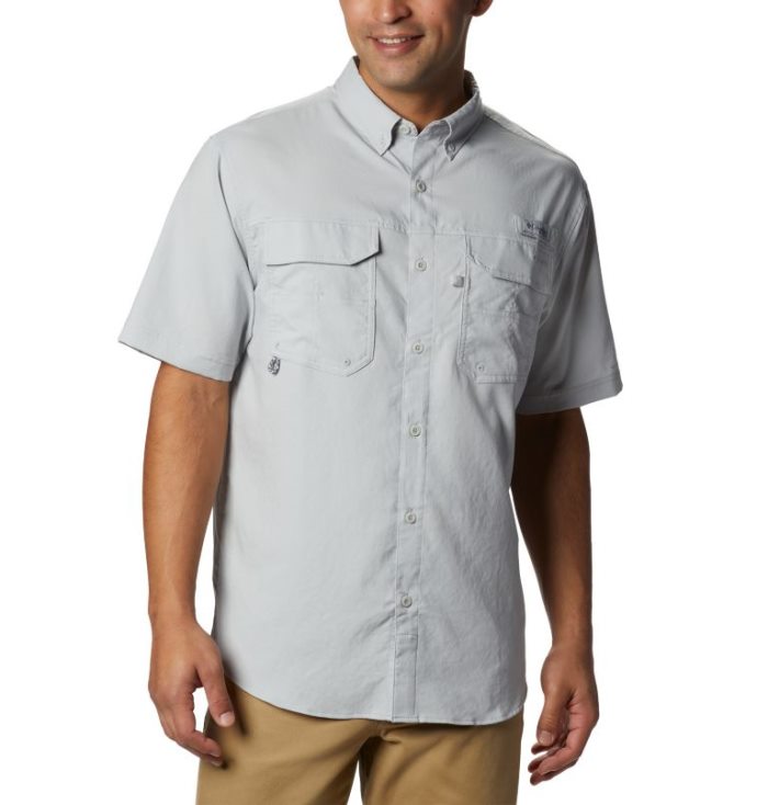 Camisas Columbia PFG Blood and Guts™ III Curta Sleeve Woven Shirt Masculino Cinzentas Portugal | 160872-AT35