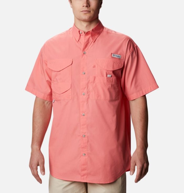 Camisas Columbia PFG Bonehead™ Curta Sleeve Shirt Masculino Coral Portugal | 115737-L6ZT