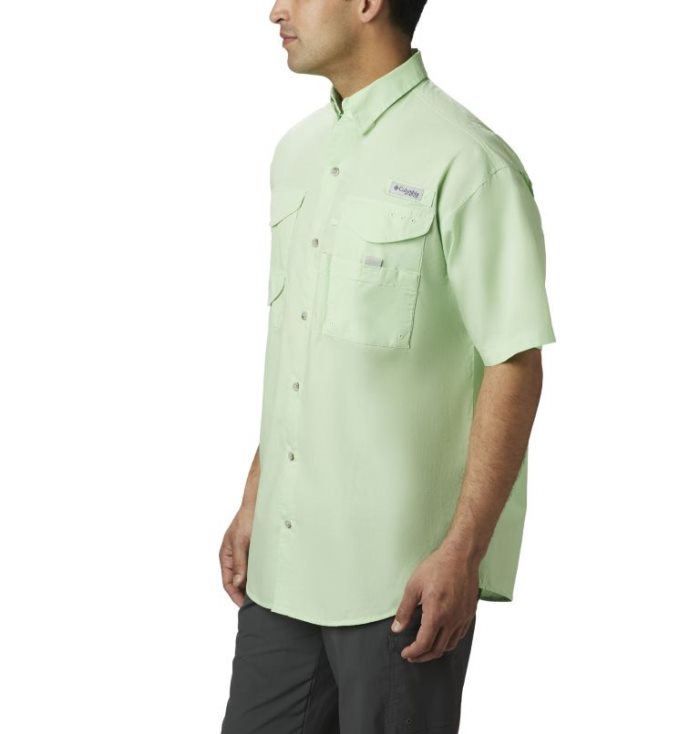 Camisas Columbia PFG Bonehead™ Curta Sleeve Shirt Masculino Luz Verdes Portugal | 136016-D49M