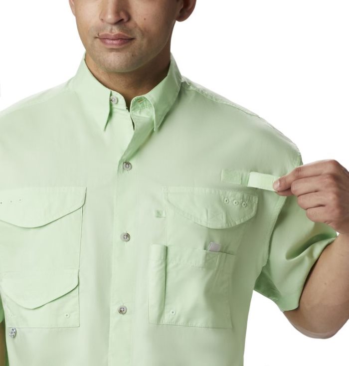 Camisas Columbia PFG Bonehead™ Curta Sleeve Shirt Masculino Luz Verdes Portugal | 136016-D49M