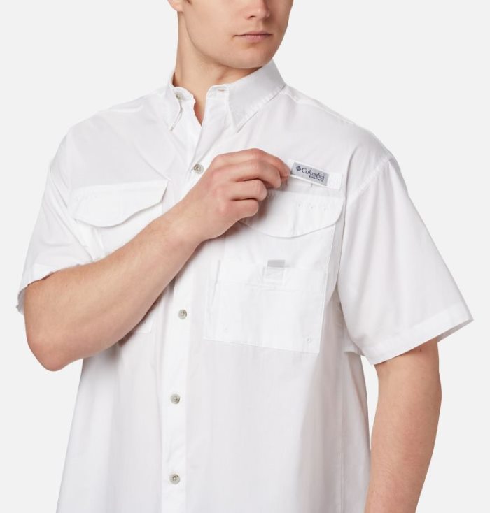 Camisas Columbia PFG Bonehead™ Curta Sleeve Shirt Masculino Branco Portugal | 142002-EO0I