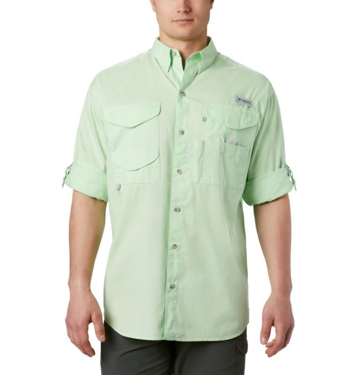 Camisas Columbia PFG Bonehead™ Long Sleeve Shirt Masculino Luz Verdes Portugal | 154848-P5GC