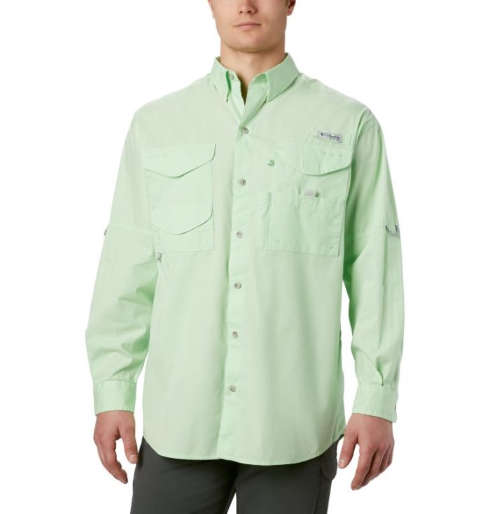 Camisas Columbia PFG Bonehead™ Long Sleeve Shirt Masculino Luz Verdes Portugal | 154848-P5GC