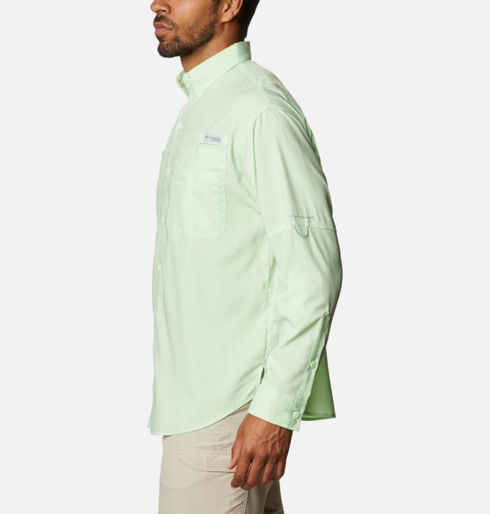 Camisas Columbia PFG Crystal Springs™ Long Sleeve Shirt Masculino Luz Verdes Portugal | 100198-JFJU