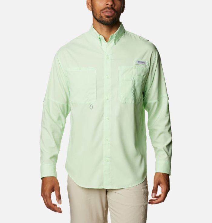 Camisas Columbia PFG Crystal Springs™ Long Sleeve Shirt Masculino Luz Verdes Portugal | 100198-JFJU