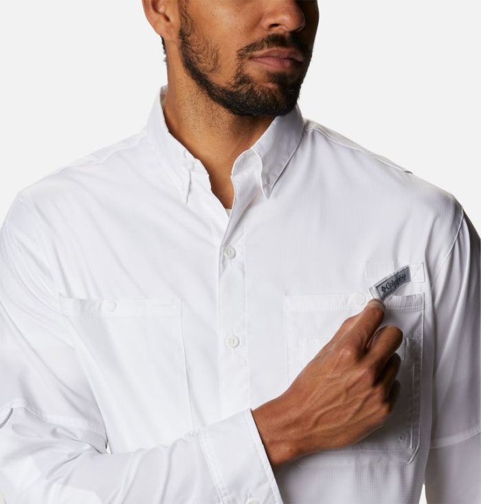 Camisas Columbia PFG Crystal Springs™ Long Sleeve Shirt Masculino Branco Portugal | 167417-6Q2D