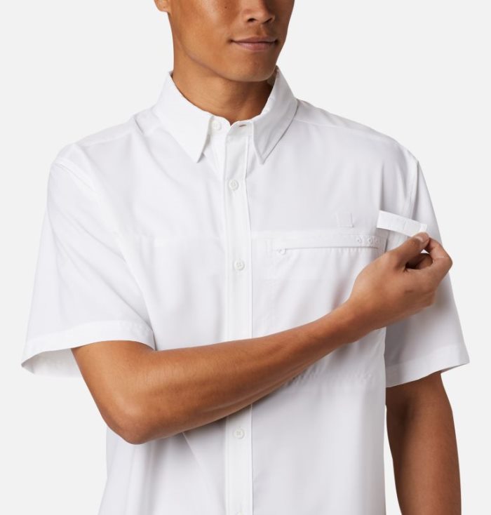 Camisas Columbia PFG Grander Marlin™ Woven Curta Sleeve Shirt Masculino Branco Portugal | 144304-YL03