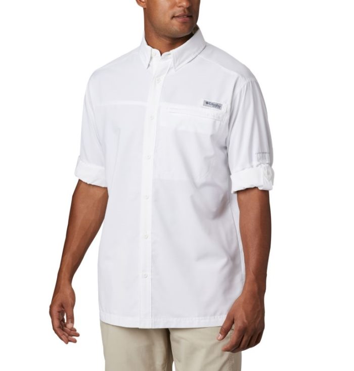 Camisas Columbia PFG Grander Marlin™ Woven Long Sleeve Shirt Masculino Branco Portugal | 150851-9PO4