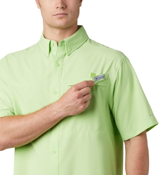 Camisas Columbia PFG Grander Marlin™ Woven Curta Sleeve Shirt Masculino Luz Verdes Portugal | 153874-2STD