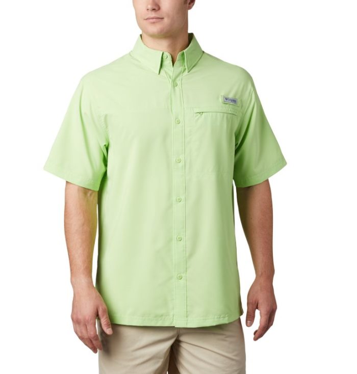 Camisas Columbia PFG Grander Marlin™ Woven Curta Sleeve Shirt Masculino Luz Verdes Portugal | 153874-2STD