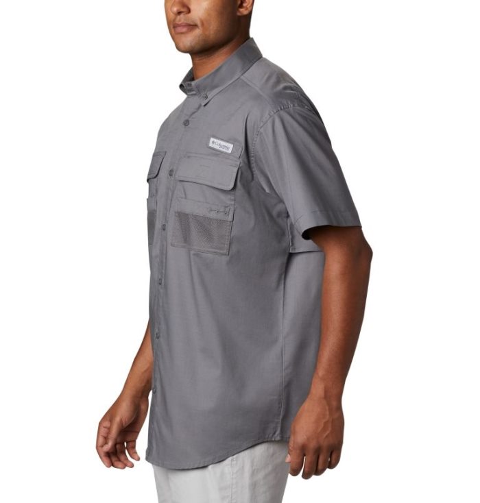 Camisas Columbia PFG Half Moon™ Curta Sleeve Shirt Masculino Cinzentas Portugal | 187468-9GQ0