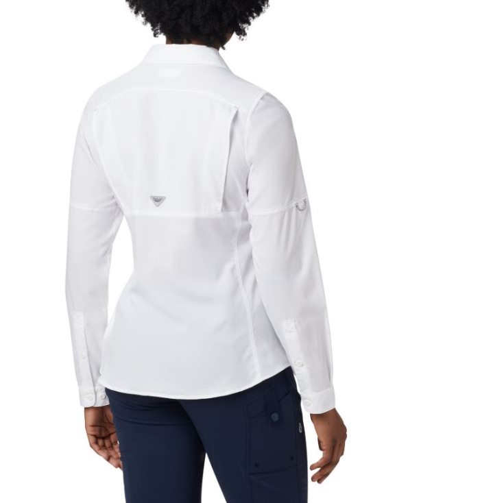 Camisas Columbia PFG Lo Drag™ Long Sleeve Shirt Feminino Branco Portugal | 187691-TED9