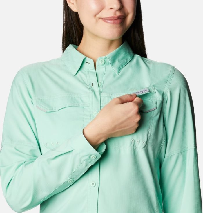 Camisas Columbia PFG Lo Drag™ Long Sleeve Shirt Feminino Menta Portugal | 191584-N4IY