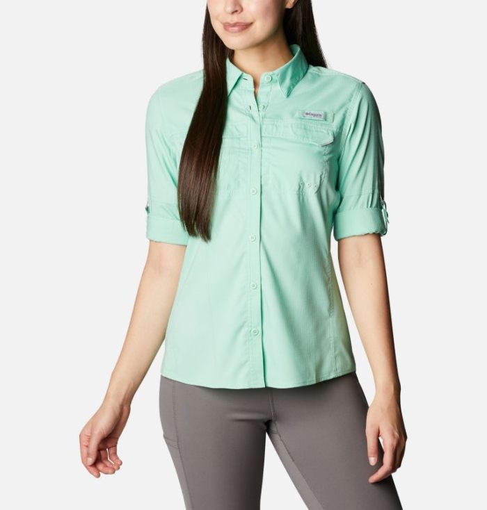 Camisas Columbia PFG Lo Drag™ Long Sleeve Shirt Feminino Menta Portugal | 191584-N4IY