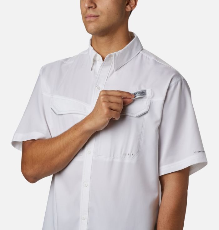 Camisas Columbia PFG Low Drag Offshore™ Curta Sleeve Shirt Masculino Branco Portugal | 101569-ELZ9