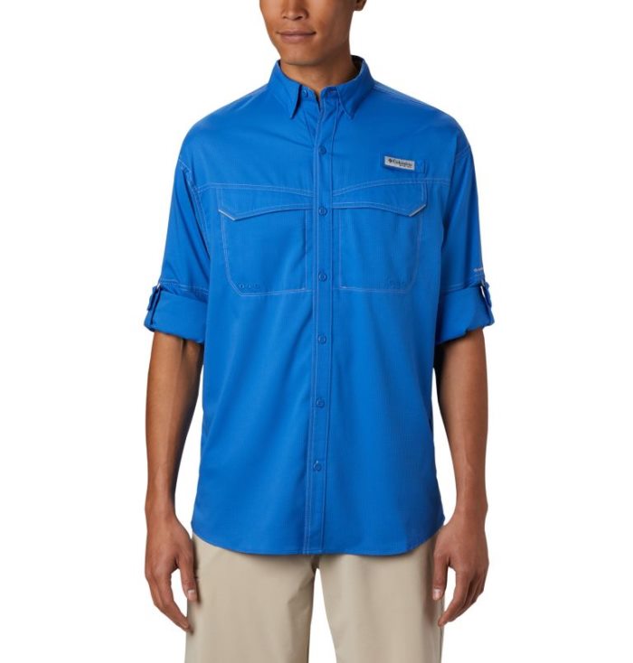 Camisas Columbia PFG Low Drag Offshore™ Long Sleeve Shirt Masculino Azuis Portugal | 111295-49WJ