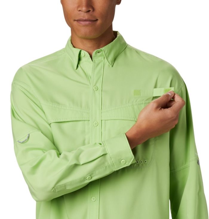 Camisas Columbia PFG Low Drag Offshore™ Long Sleeve Shirt Masculino Luz Verdes Portugal | 152382-OW0H