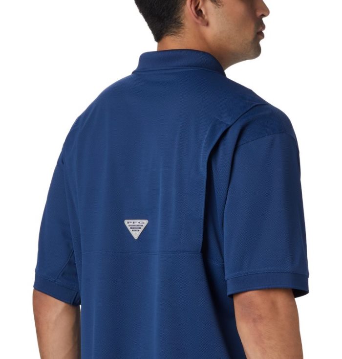 Camisas Columbia PFG Perfect Cast™ Camisa Polo Masculino Azul Marinho Portugal | 116055-5R0A