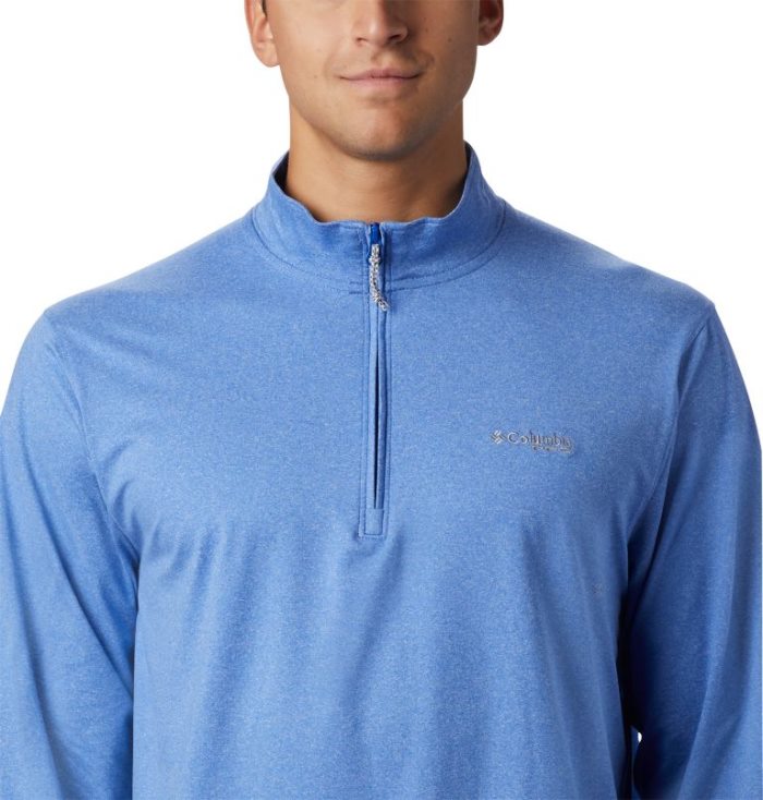 Camisas Columbia PFG Slack Tide™ 1/4 Zip Estacionar Masculino Azuis Portugal | 137539-ICIY