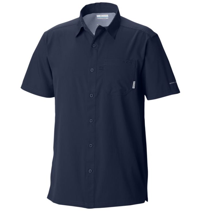 Camisas Columbia PFG Slack Tide™ Camp Shirt Masculino Azul Marinho Portugal | 134780-VLPW