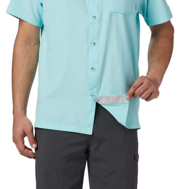 Camisas Columbia PFG Slack Tide™ Camp Shirt Masculino Turquesa Portugal | 138821-9YQJ