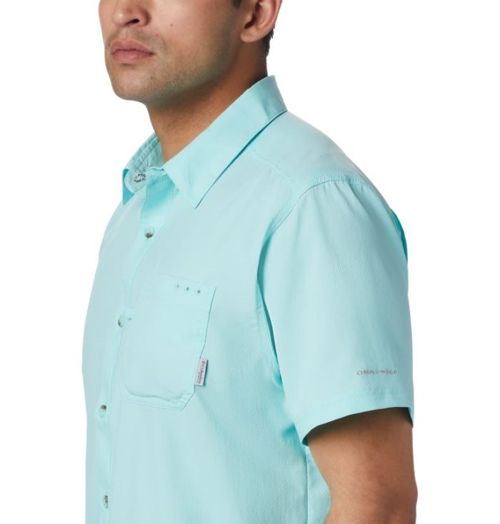 Camisas Columbia PFG Slack Tide™ Camp Shirt Masculino Turquesa Portugal | 138821-9YQJ