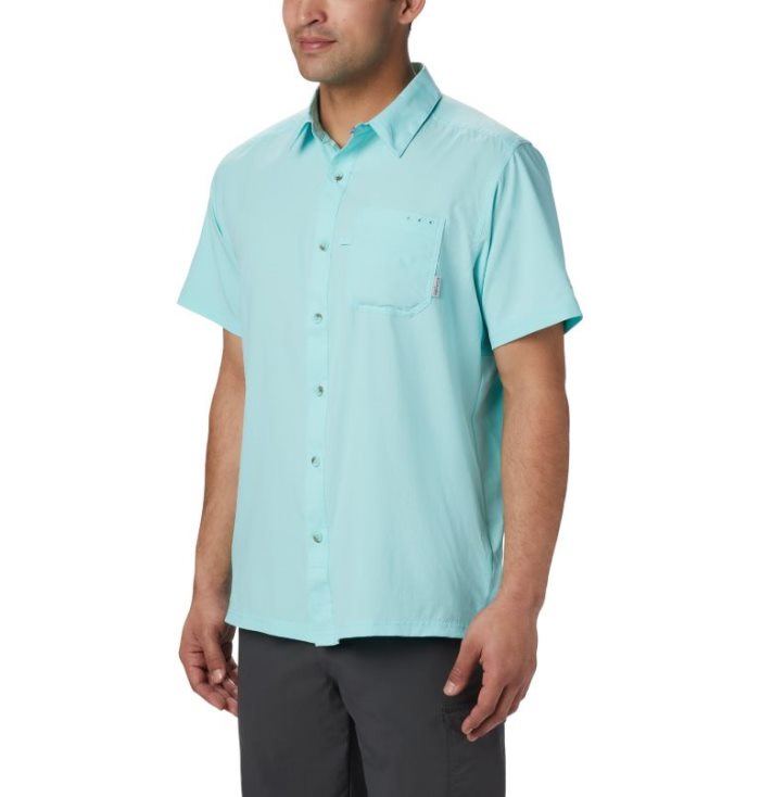 Camisas Columbia PFG Slack Tide™ Camp Shirt Masculino Turquesa Portugal | 138821-9YQJ