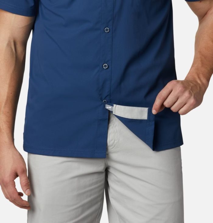 Camisas Columbia PFG Slack Tide™ Camp Shirt Masculino Azul Marinho Portugal | 140602-WWUS