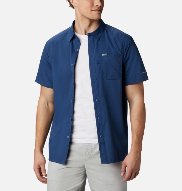 Camisas Columbia PFG Slack Tide™ Camp Shirt Masculino Azul Marinho Portugal | 140602-WWUS