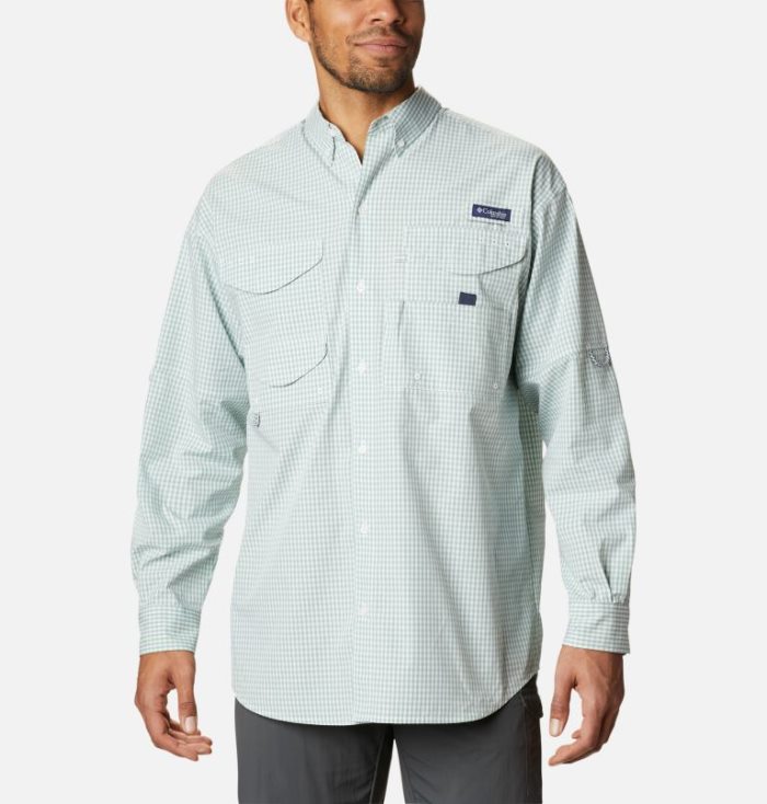 Camisas Columbia PFG Super Bonehead Classicos™ Long Sleeve Shirt Masculino Luz Turquesa Portugal | 105236-ZZ5P