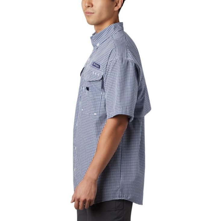 Camisas Columbia PFG Super Bonehead Classicos™ Curta Sleeve Shirt Masculino Azul Marinho Portugal | 129049-1IS7