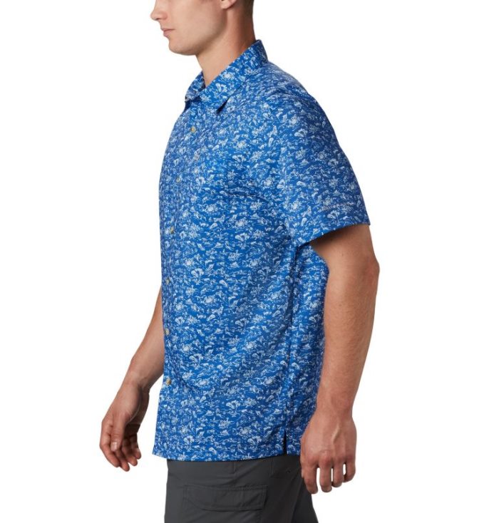 Camisas Columbia PFG Super Slack Tide™ Camp Shirt Masculino Azuis Portugal | 113060-WPPV