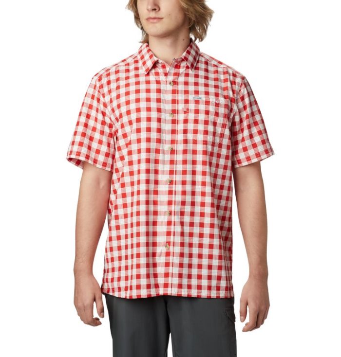 Camisas Columbia PFG Super Slack Tide™ Camp Shirt Masculino Vermelhas Portugal | 151944-9TTA