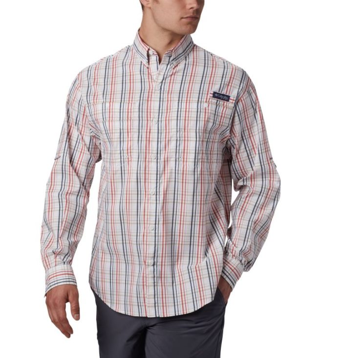 Camisas Columbia PFG Super Tamiami™ Long Sleeve Shirt Masculino Vermelhas Portugal | 157543-A9Z6