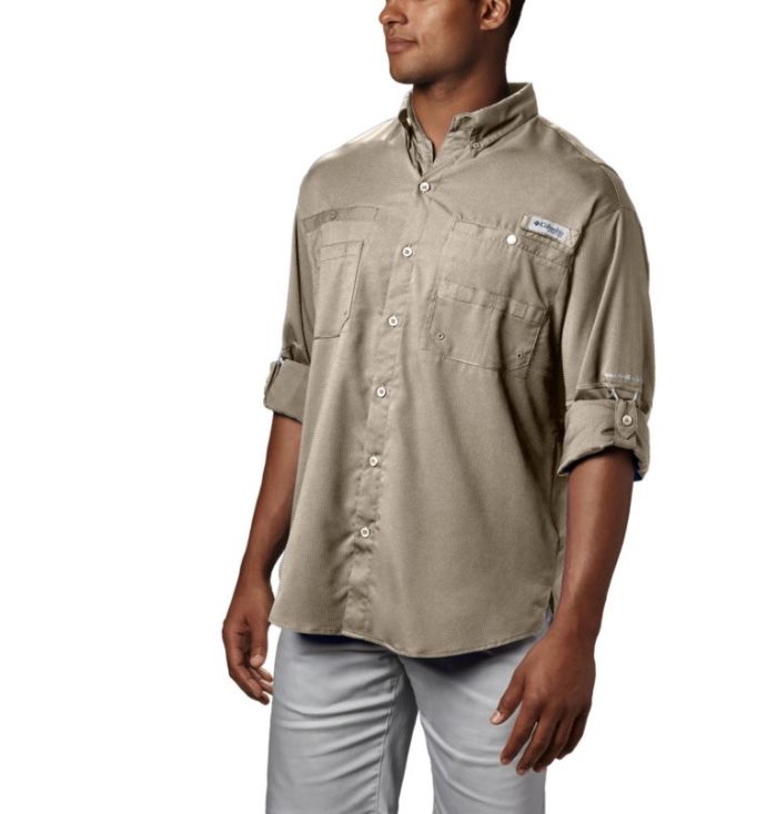 Camisas Columbia PFG Tamiami™ II Long Sleeve Shirt Masculino Bege Portugal | 106625-JL28