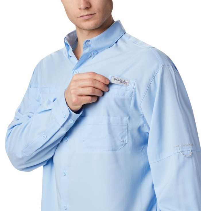 Camisas Columbia PFG Tamiami™ II Long Sleeve Shirt Masculino Azuis Escuro Portugal | 111406-4BTC