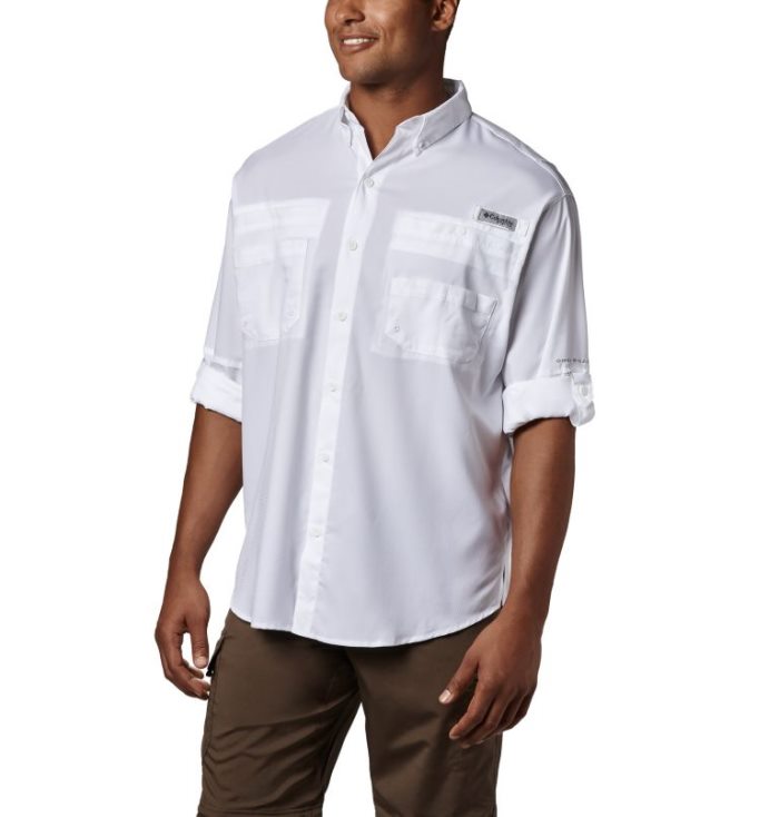 Camisas Columbia PFG Tamiami™ II Long Sleeve Shirt Masculino Branco Portugal | 127226-N0EW