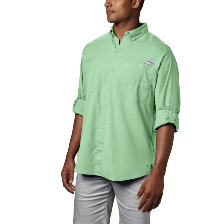 Camisas Columbia PFG Tamiami™ II Long Sleeve Shirt Masculino Luz Verdes Portugal | 164651-OOE5